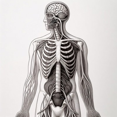 Detailed Human Anatomy Illustration