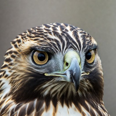 Close-up of Northern Goshawk face