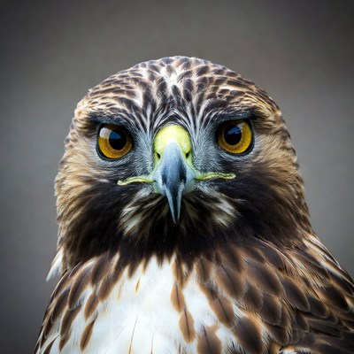Red-tailed Hawk Close-up Portrait
