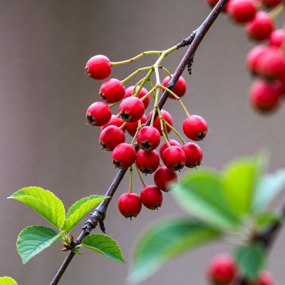 Red berries on branch