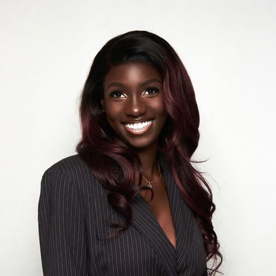 Smiling African-American woman in suit