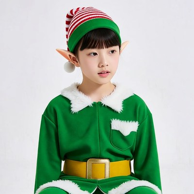 Asian girl in elf costume
