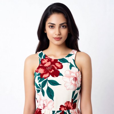 Indian woman in floral tank top