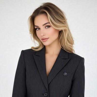 Beautiful woman in black blazer
