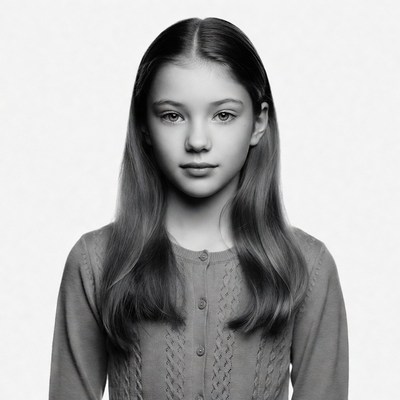 Young girl in sweater portrait