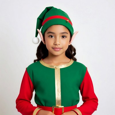 Asian girl in elf costume