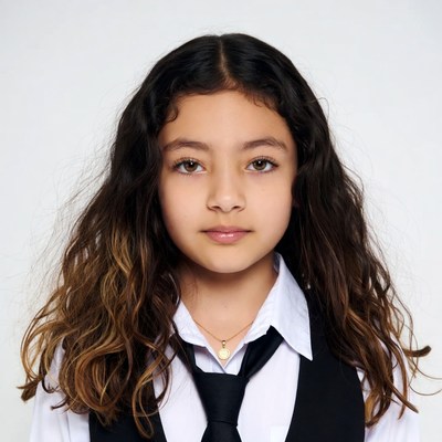 Young Asian girl in school uniform