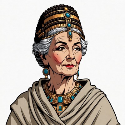 Elderly Egyptian Queen Portrait