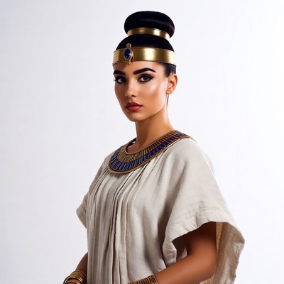 Woman in Egyptian Cleopatra Costume