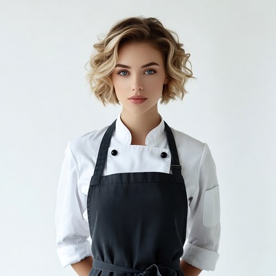 Woman in chef uniform