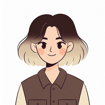 Anime boy with brown-to-blonde hair