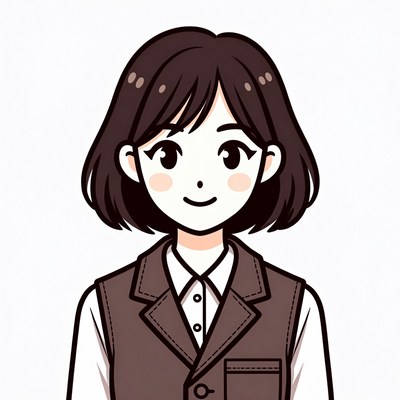 Anime girl in brown vest