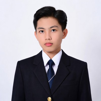 Asian boy in school uniform