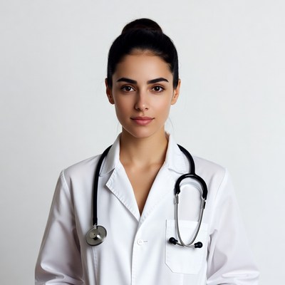 Female doctor with stethoscope