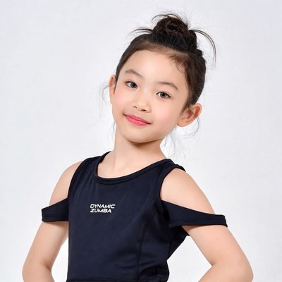 Asian girl in Dynamic Zumba tank top