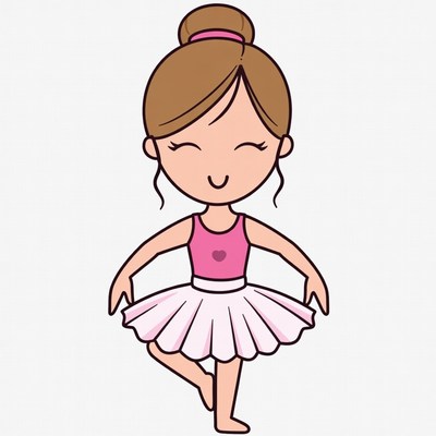 Cute girl ballerina in tutu