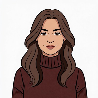 Woman with long brown hair smiling