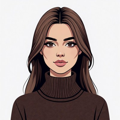 Beautiful woman in turtleneck sweater