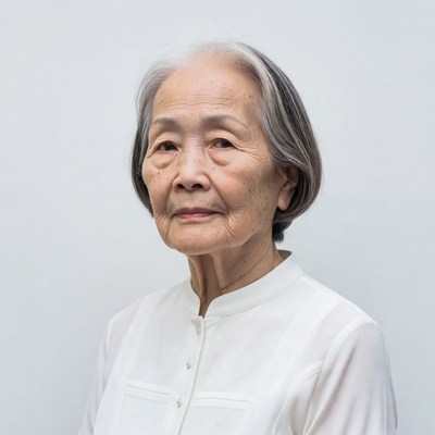 Elderly Asian woman portrait
