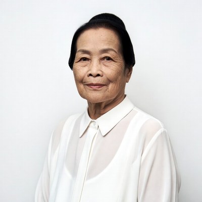 Elderly Asian woman portrait