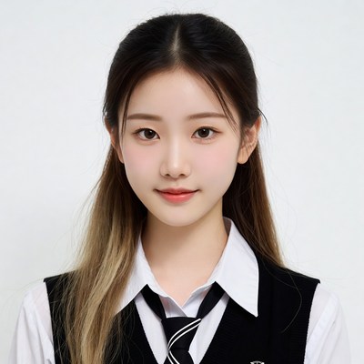 Asian girl in school uniform