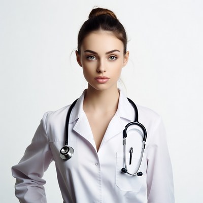 Female doctor with stethoscope