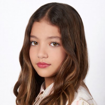 Young girl with brown hair