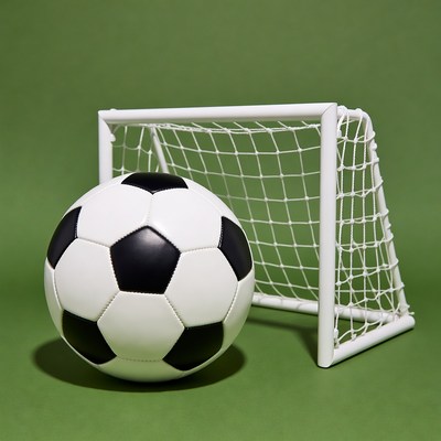 Soccer Ball in Front of Goal
