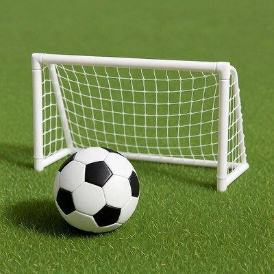 Soccer Ball in Front of Goal