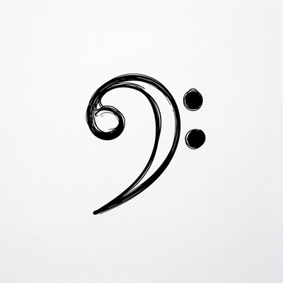 Bass Clef Symbol Illustration