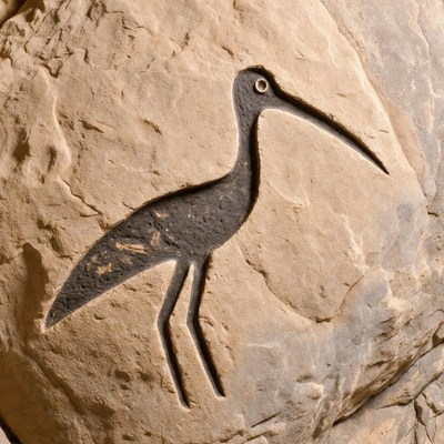 Carved Ibex Rock Art