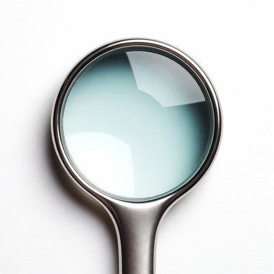 Magnifying Glass on White Background