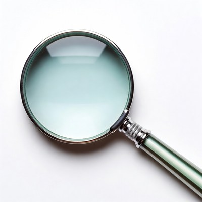Magnifying Glass on White Background