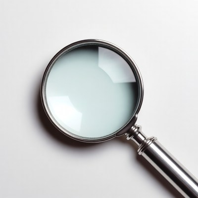 Magnifying Glass on White Background