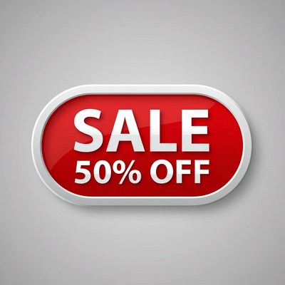 50% Off Sale Badge