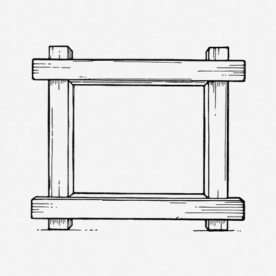 Wooden Picture Frame Illustration