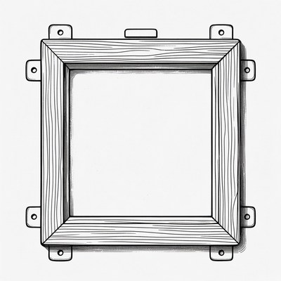 Wooden Picture Frame Illustration