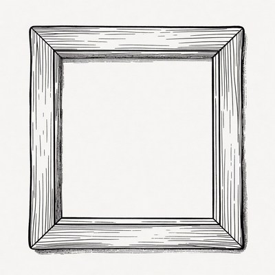 Wooden Picture Frame Illustration