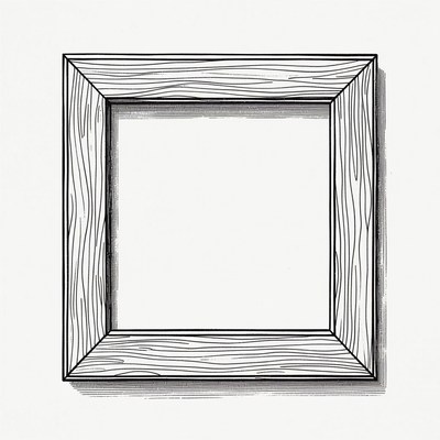 Wooden Picture Frame Illustration