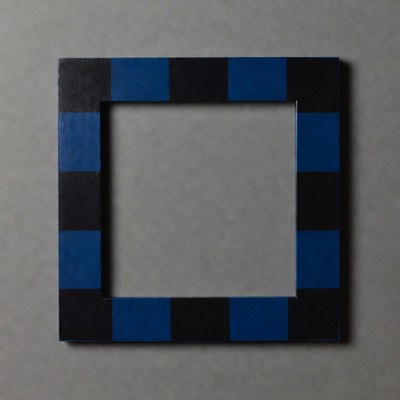 Black and Blue Checkered Picture Frame