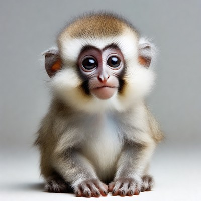 Cute baby vervet monkey