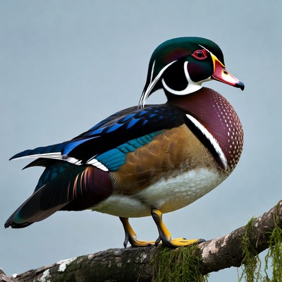 Wood Duck on Branch