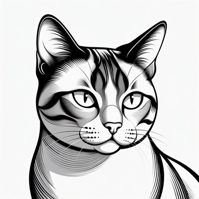 Tabby Cat Illustration