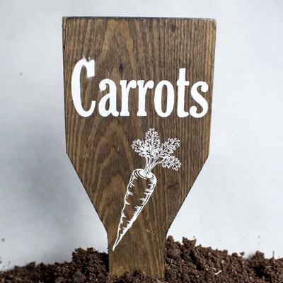 Wooden Carrots Garden Sign
