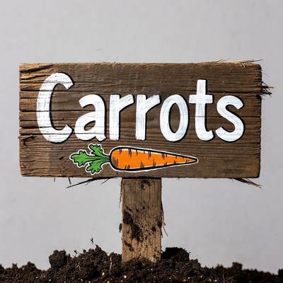 Carrots Wooden Sign