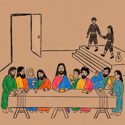 Jesus and Apostles at Last Supper