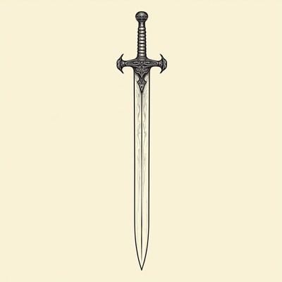 Medieval Fantasy Sword Illustration