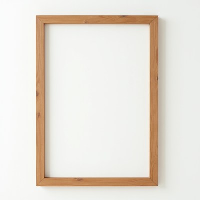 Empty Wooden Picture Frame