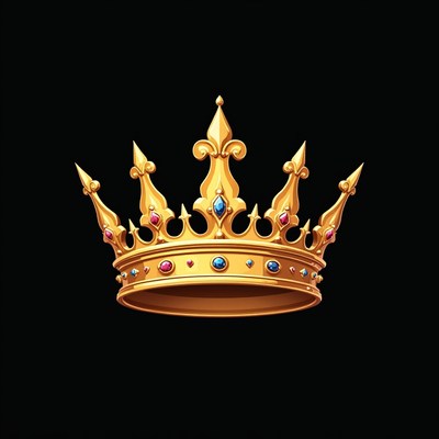 Golden Crown with Gems