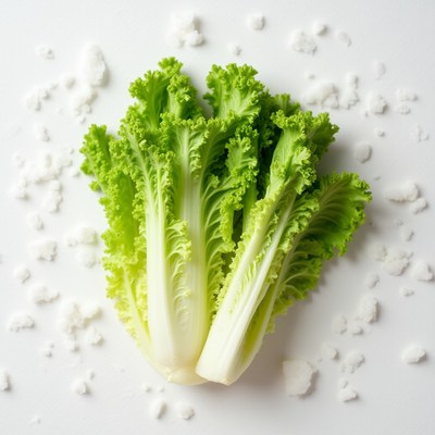 Fresh Romaine Lettuce with Salt